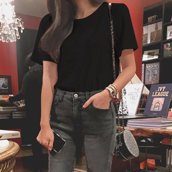 Női alkalmi blúz sima modell fehér és fekete színben