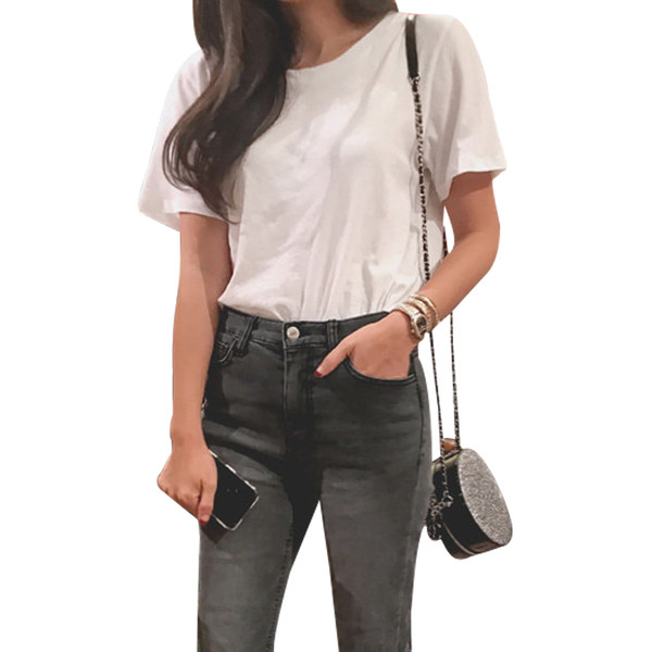 Női alkalmi blúz sima modell fehér és fekete színben