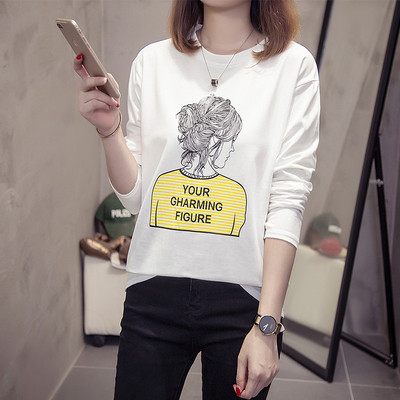 Κομψή γυναικεία μπλούζα με μακριά μανίκια και εκτύπωση