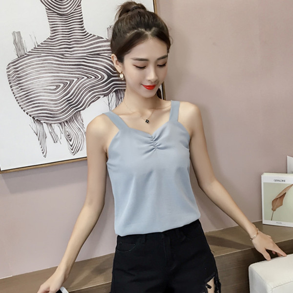 Női felső V-nyakkal, négy színben