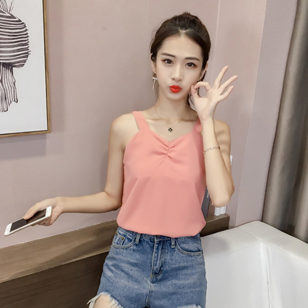 Női felső V-nyakkal, négy színben