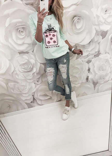 Új, modern női blúz színes felviteltel több színben