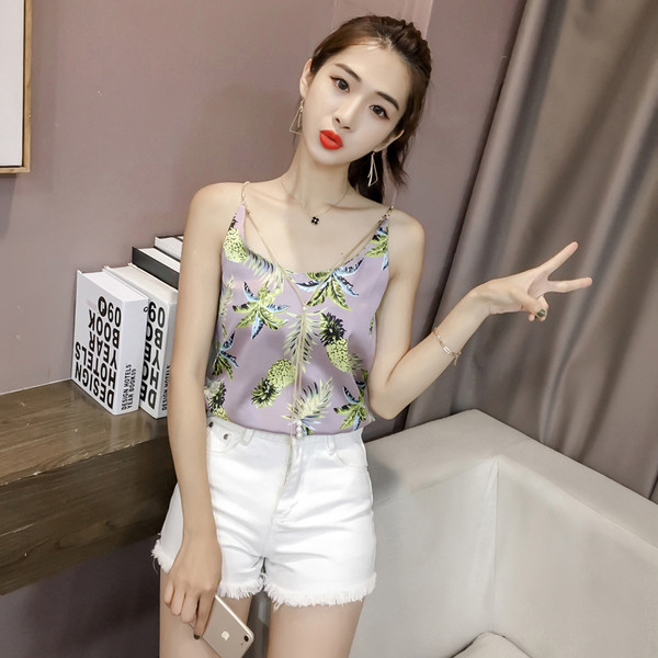 Női nyári akasztófelső vékony pántokkal, négy színben