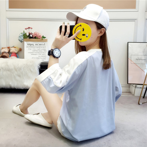 Γυναικείο casual πουκάμισο  με λαιμόκοψη σε σχήμα O σε τρία χρώματα και επιγραφή