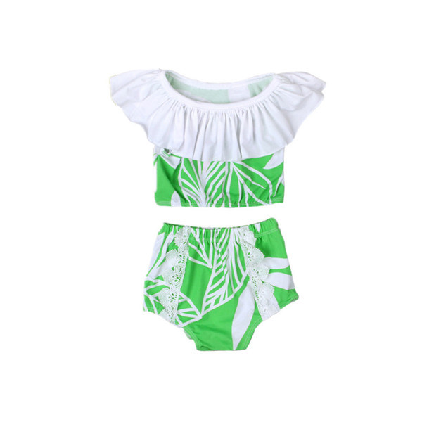 Kétrészes gyerek fürdőruha virágos motívumokkal