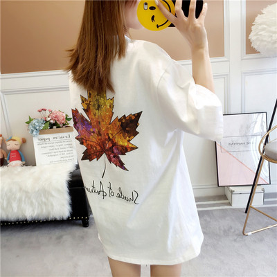 Γυναικείο T-shirt καθημερινό με κοντά μανίκια σε δύο χρώματα