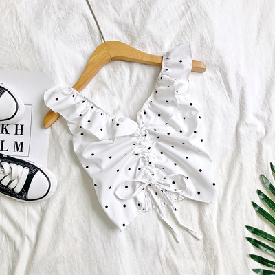 Női felső nyakkendővel és V-nyakú négy színben