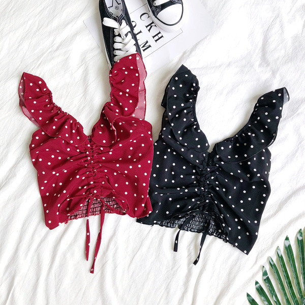 Női felső nyakkendővel és V-nyakú négy színben