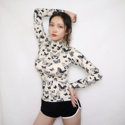 Modern női tavaszi blúz, hosszú ujjal