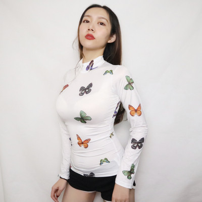 Modern női tavaszi blúz, hosszú ujjal