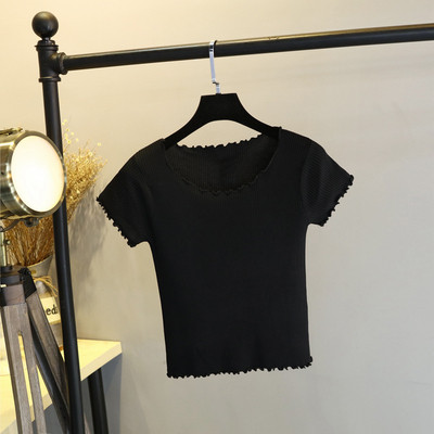 Μοντέρνα γυναικεία μπλούζα με μανίκι και V-neckline