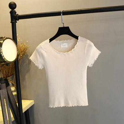 Μοντέρνα γυναικεία μπλούζα με μανίκι και V-neckline