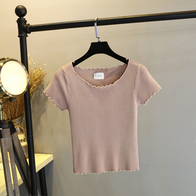 Μοντέρνα γυναικεία μπλούζα με μανίκι και V-neckline