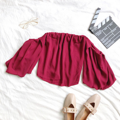 Modern női blúz széles ujjal, négy színben