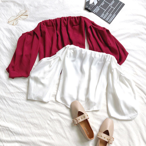 Modern női blúz széles ujjal, négy színben