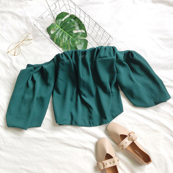 Modern női blúz széles ujjal, négy színben