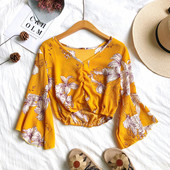 Modern női blúz V-nyakkal, négy színben