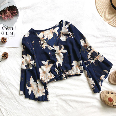 Modern női blúz V-nyakkal, négy színben