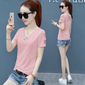 Női alkalmi póló három színben, fém elemmel