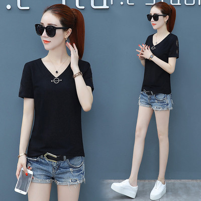 Női alkalmi póló három színben, fém elemmel