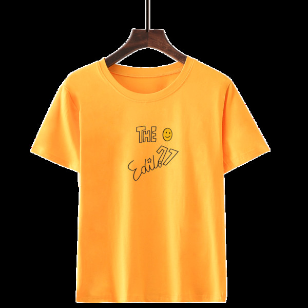 Modern női póló fehér és sárga felirattal