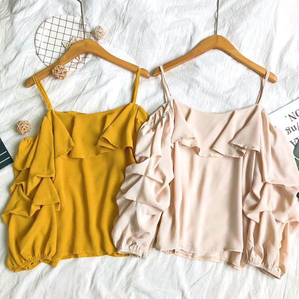 Bluză de damă stilată cu mâneci lungi în mai multe culori