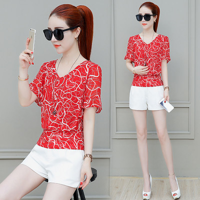 Stílusos női blúz rövid ujjal, két színben