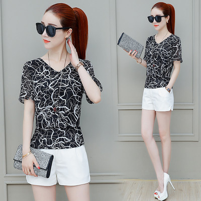 Stílusos női blúz rövid ujjal, két színben