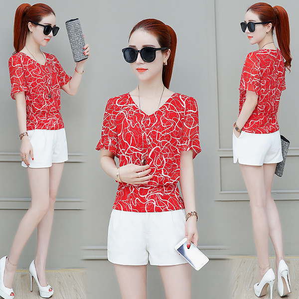 Stílusos női blúz rövid ujjal, két színben