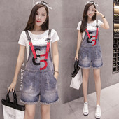 Modern női overál színes pántokkal, két modellben