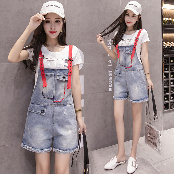 Modern női overál színes pántokkal, két modellben