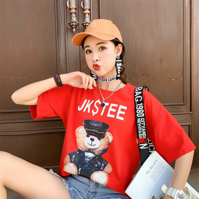 Γυναικεία μπλούζα σε διάφορα χρώματα με μοτίβο ευρείας εφαρμογής