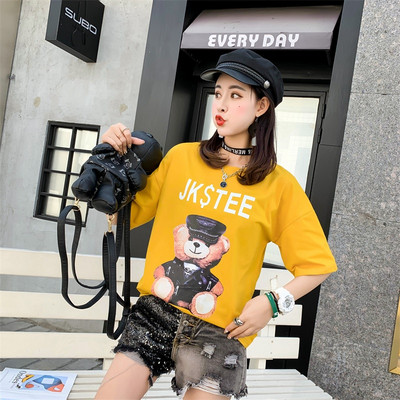 Γυναικεία μπλούζα σε διάφορα χρώματα με μοτίβο ευρείας εφαρμογής