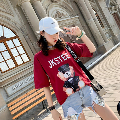 Γυναικεία μπλούζα σε διάφορα χρώματα με μοτίβο ευρείας εφαρμογής