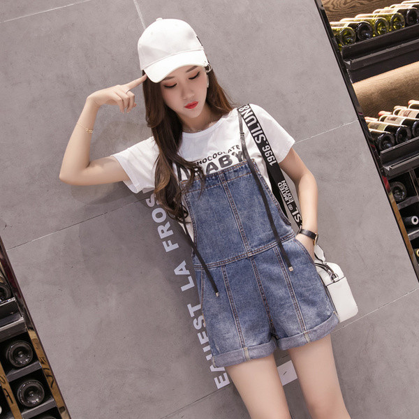 Alkalmi női farmer overall világos színben