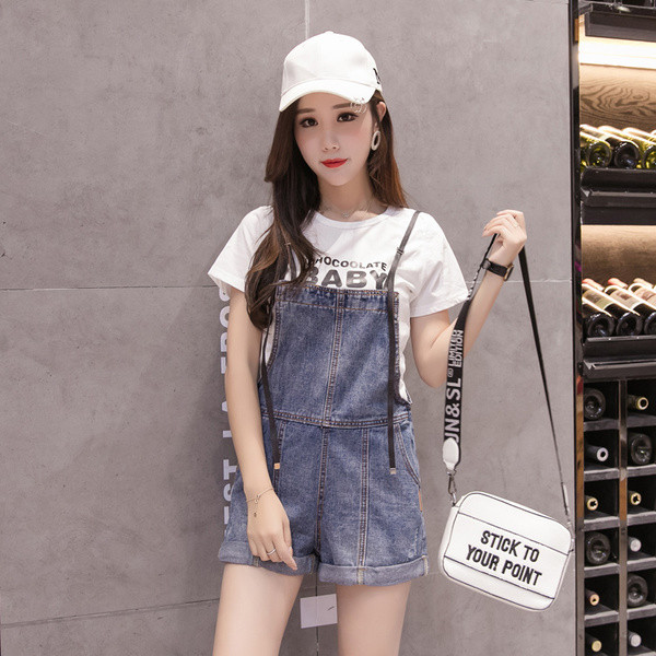 Alkalmi női farmer overall világos színben