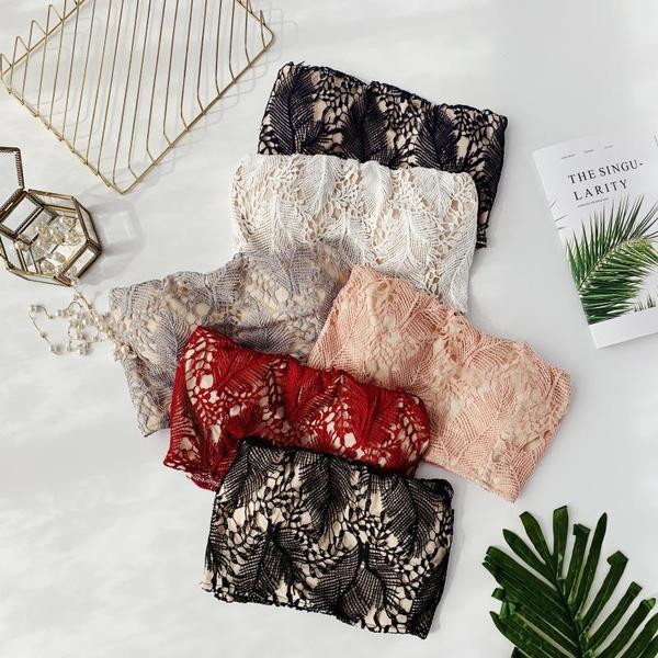 Modern női csipke felső több színben