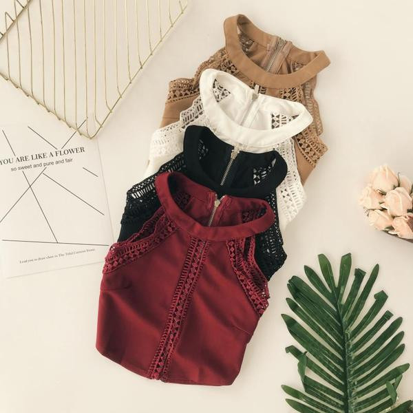 Top de damă elegant cu decolteu O în mai multe culori