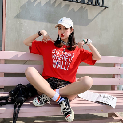 Καθημερινή γυναικεία μπλούζα με επιγραφές σε διαφορετικά χρώματα