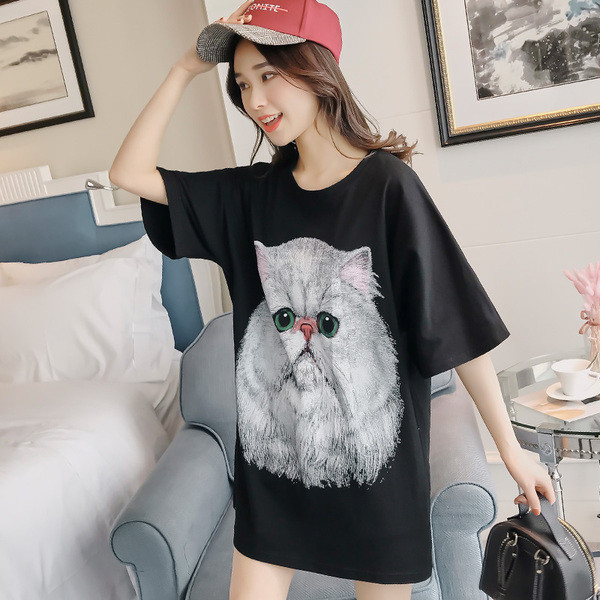 Lezser női széles blúz fekete rátéttel