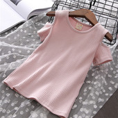 Alkalmi gyerek póló sima modell csupasz váll több színben