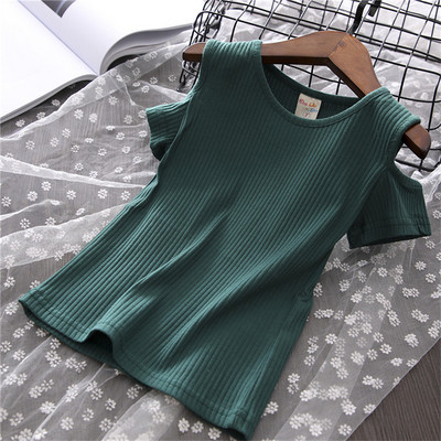 Alkalmi gyerek póló sima modell csupasz váll több színben