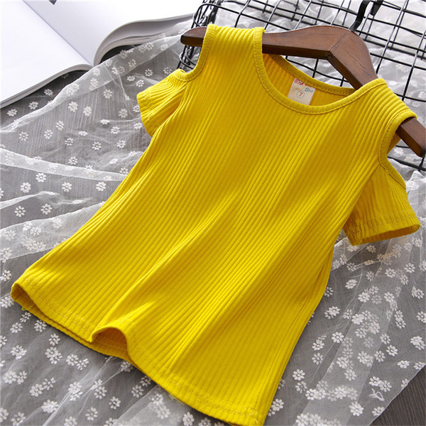 Alkalmi gyerek póló sima modell csupasz váll több színben