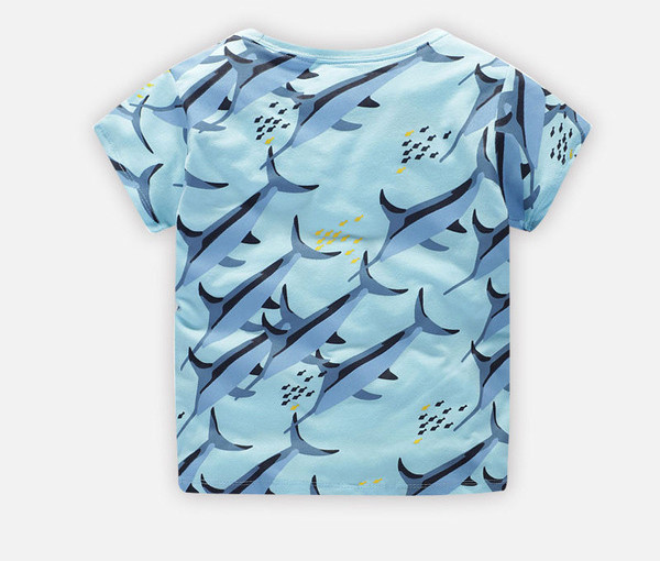 Παιδικό μπλουζάκι με  κοντό μανίκι σε μπλε χρώμα