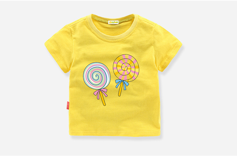 Tricou zilnic pentru copii cu aplicație în diferite culori