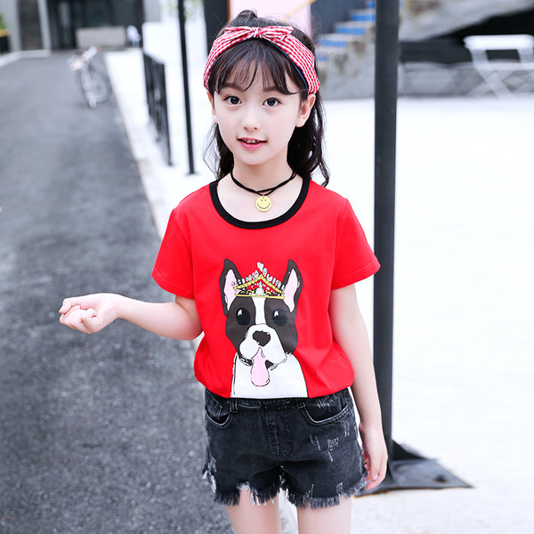 Παιδικό μπλουζάκι σε λευκό, μαύρο και κόκκινο χρώμα