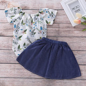 Modern baba szett lányoknak két részből - szoknya és body