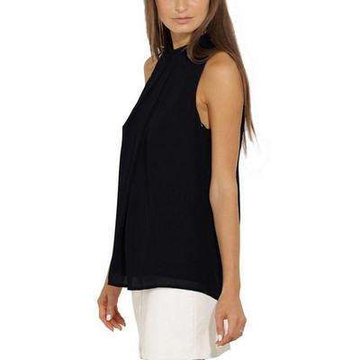 Maieu de damă din șifon cu decolteu O în mai multe culori