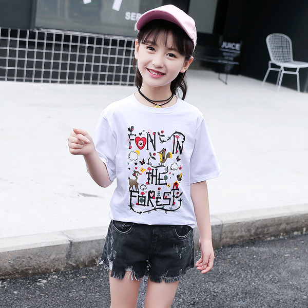 Καθημερινή παιδική μπλούζα με  εκτύπωση σε λευκό και ροζ χρώμα