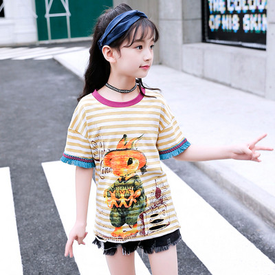 Modern póló két színben mintával